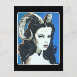 "Temptation in the Magick"-målning på en Vykort