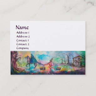 TEMPTATION Mörk Knight,Djävulen Treasure,Blue Whit Visitkort