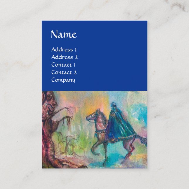 TEMPTATION MÖRK KNIGHT MONOGRAM Blåbrun Blåbrun Bl Visitkort (Framsida)