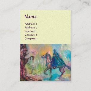 TEMPTATION MÖRK KNIGHT MONOGRAM Cream Visitkort