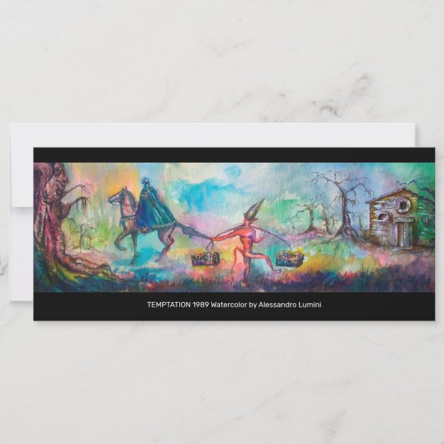 TEMPTATION Mörk riddare och djävulens skatt  Inbjudningar (Framsida)