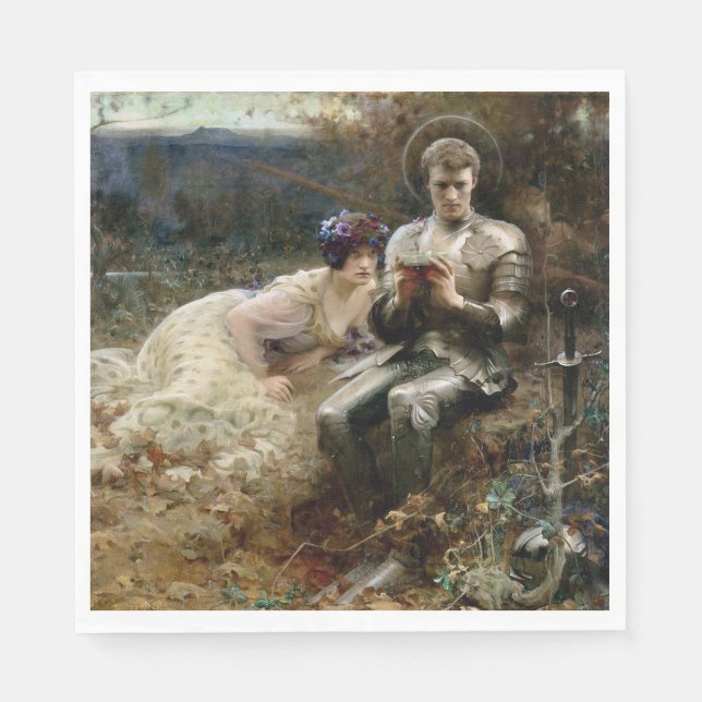 Temptation of Herr Percival (Medieval Knight) Pappersservett (Framsidan)