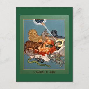 Temptation of St. Anthony Prayer Card Vykort