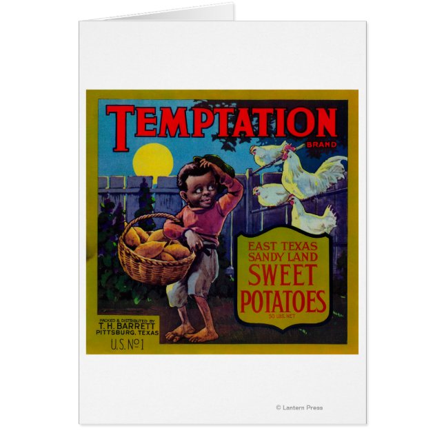 Temptation Yam LabelPittsburg, TX Hälsningskort (Framsidan)