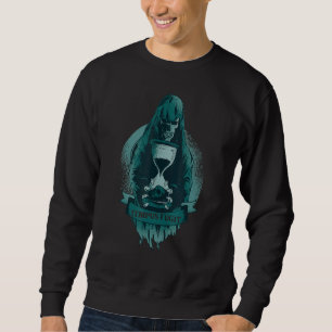 Tempus Fugit Latin Slogan Saking Reaper Hourglass Lång Ärmad Tröja