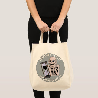 Tempus Fugit Skelett Memento Mori Timglas Tygkasse