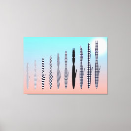 Ten Cat's Geometric Pattern  Canvastryck