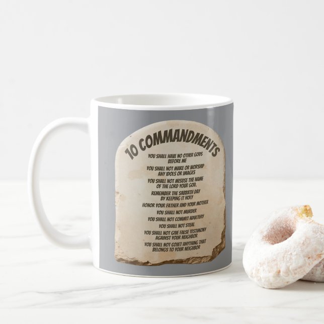 Ten Commandments Kaffemugg (Med munk)