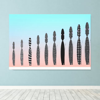 Ten Crochet Cats Geometric Pattern  Canvastryck