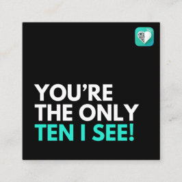 TEN-I-SEE FYRKANTIGT VISITKORT