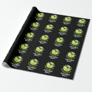 Ten Knees Boll Funny Tennis Pun Mörk BG Presentpapper
