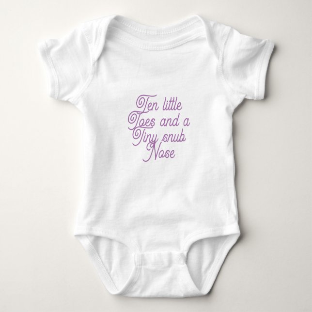 Ten Little Toes Baby Bodysuit T Shirt (Framsida)