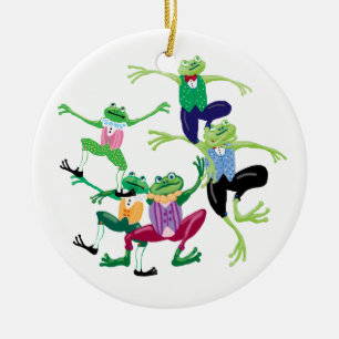 Ten Lords aleaping Julgransprydnad Keramik