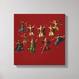 Ten Lords Leaping The Ten Commandments Vector Canvastryck