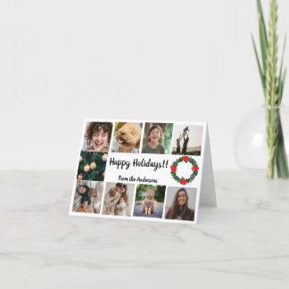 Ten Photo Template Simple Christmas Helgkort