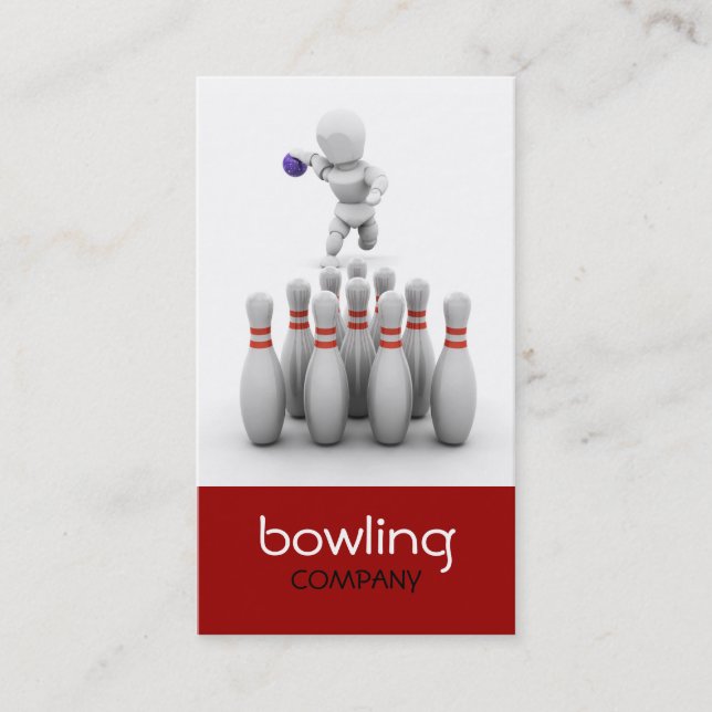 Ten Pin Bowling Affärskort Visitkort (Framsida)