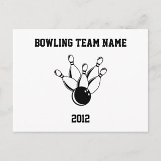 Ten Pin Bowling, Bowling Team Namn, 2012 Vykort