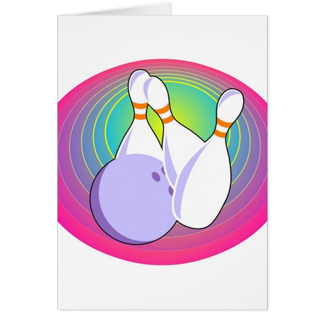Ten Pin Bowling Hälsningskort (Framsidan)