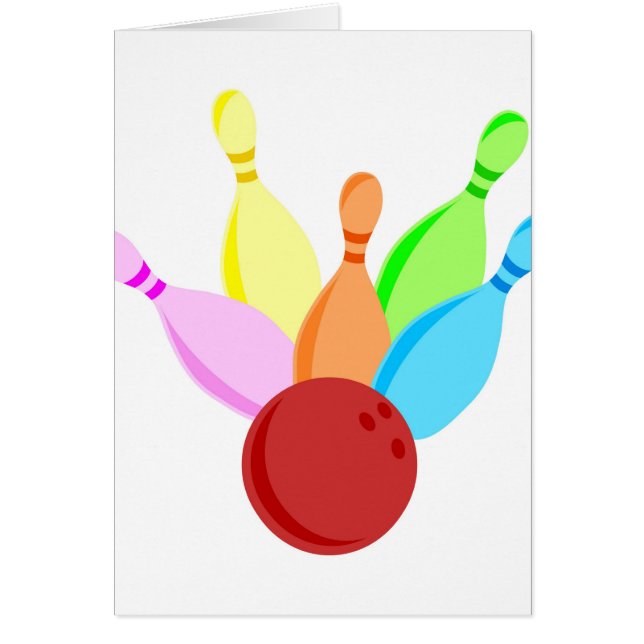 Ten Pin Bowling Hälsningskort (Framsidan)