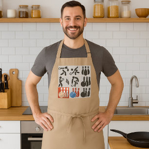 Ten Pin Bowling Icons Apron Förkläde