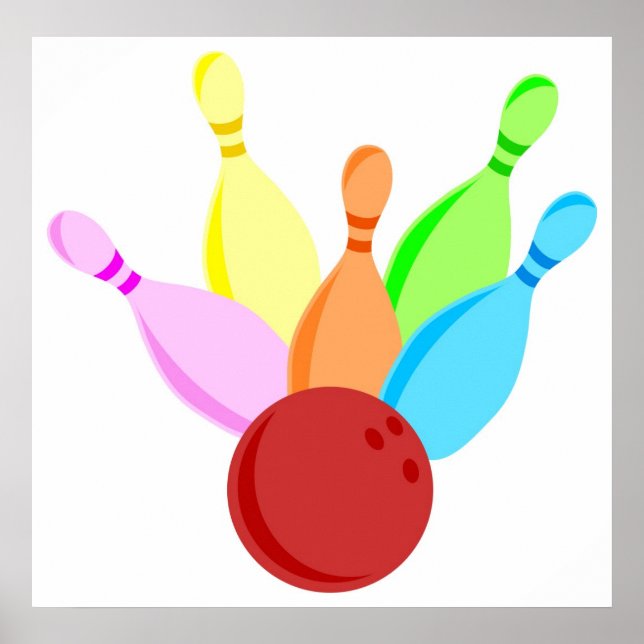 Ten Pin Bowling Poster (Framsidan)