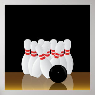 Ten Pin Bowling Strejka Poster