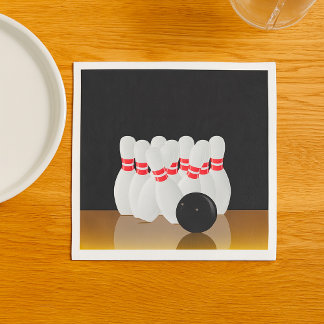 Ten Pin Bowling Strike Pappersservett