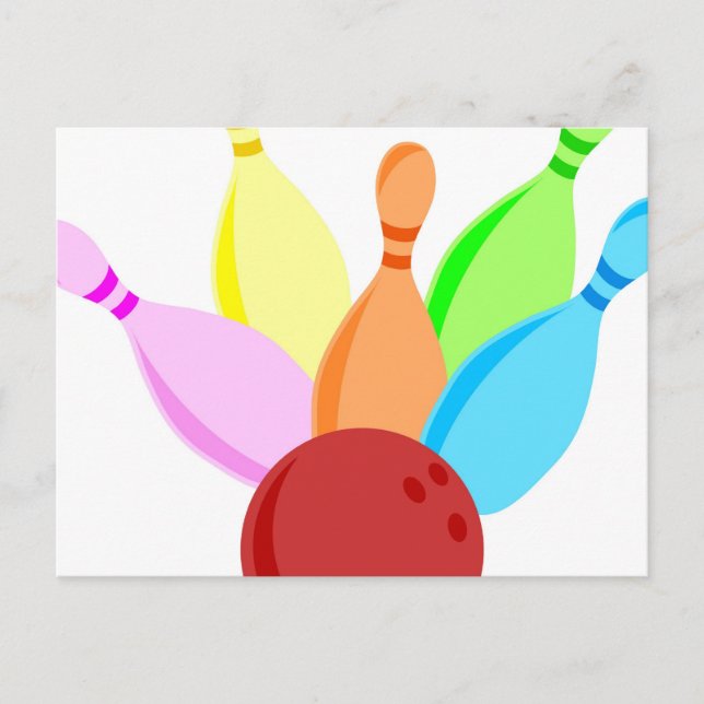 Ten Pin Bowling Vykort (Framsida)