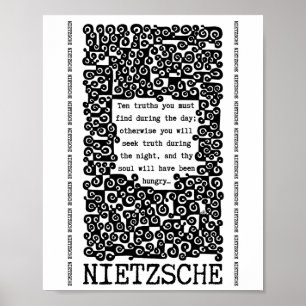 TEN TRUTHS-citat av Nietzsche Poster