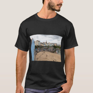 Tenby North Beach and Pastel Houses T Shirt