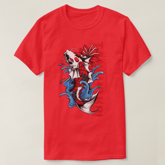 Tencho Koi Carp Fish Japan Design T Shirt (Design framsida)