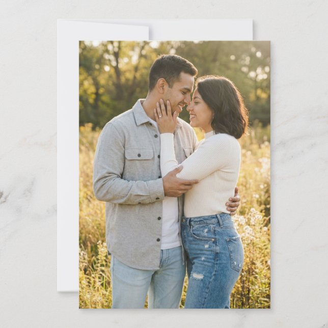 Tender Beige Casual Photo Inbjudningar (Framsida)