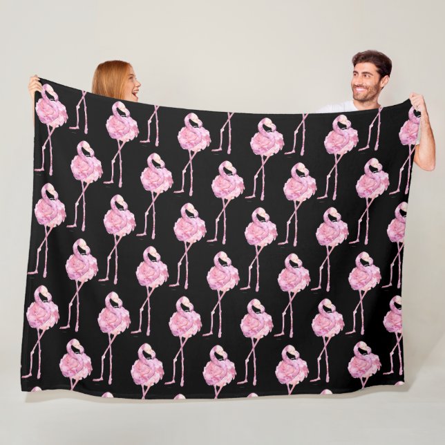 Tender Flamingo Series Design 3 Fleece Blanket (På plats)