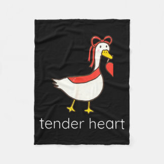 Tender Heart Steady Love Funny Goose Couple Matchi Fleecefilt