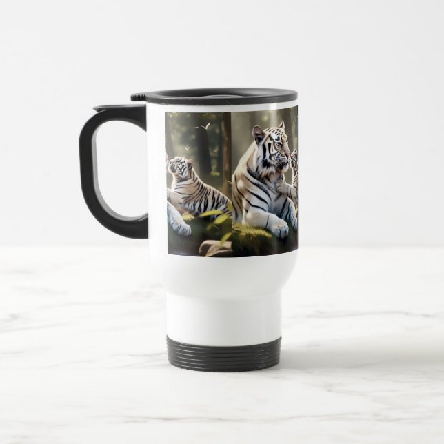 Tender Tiger Morning – Elegant Wildlife Art Resemugg (Vänster)