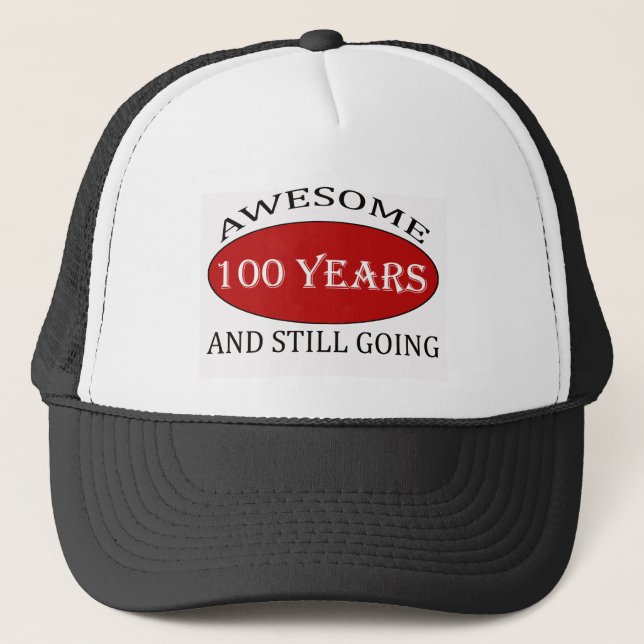 TENDERA 100 ÅR GAMMALA FÖDELSEDAGDESIGNER TRUCKERKEPS (Framsida)