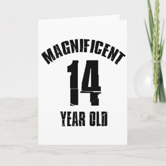 TENDERA 14 ÅRIGA FÖDELSEDAGDESIGNER KORT