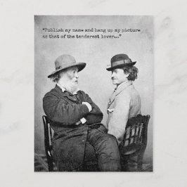 "Tenderest Älskare" Walt Whitman och Peter Doyle Vykort