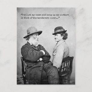 "Tenderest Älskare" Walt Whitman och Peter Doyle Vykort