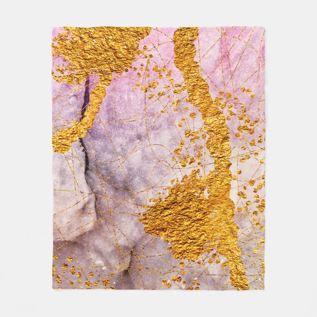 Tenderhet i pastel färg. Unik kreativitet. I Fleecefilt (Framsidan)