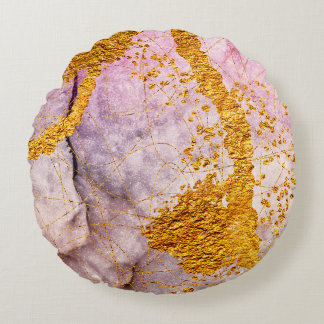 Tenderhet i pastel färg. Unik kreativitet. I Rund Kudde