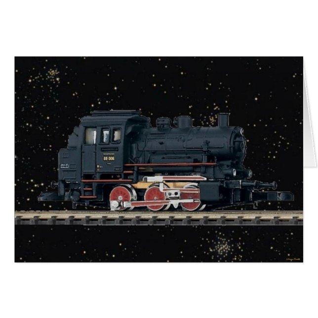 Tenderlokomotive BR 89-kort Hälsningskort (Framsidan Horizontal)