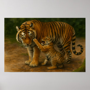 Tenderness - Parent och Unge i Forest Poster