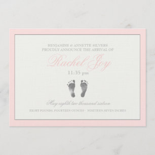 Tenderness Rosa Birth Notice of Meddelande