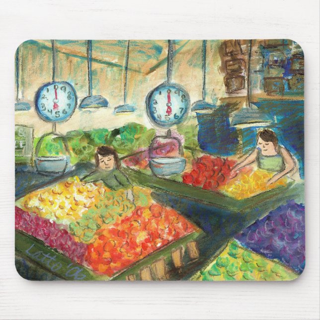 Tending the Produca Mousepad (Pike Ställe Seattle) Musmatta (Framsidan)