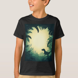 Tendy T-Rex Dinosaur T-Shirt - svart
