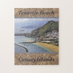 Tenerife Beach Kanarieöarna Photo Puzzle Pussel