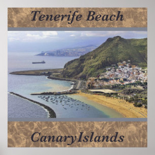 Tenerife Beach, Kanarieöarna, Spanien Foto Poster
