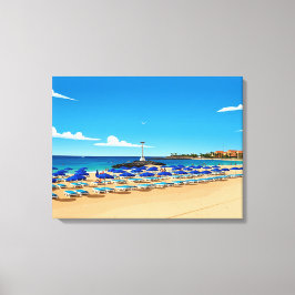 Tenerife beach view canvas print
