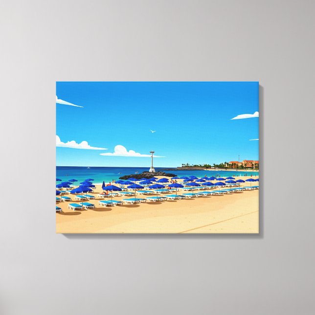 Tenerife beach view canvas print (Framsida)